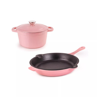 Neo Enameled Cast Iron 3 Piece Covered Dutch Oven and Fry Pan Set