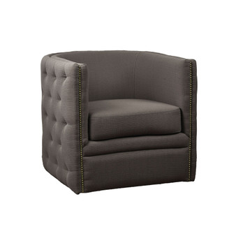 Capstone 29.5" Fabric Tufted Barrel Swivel Chair