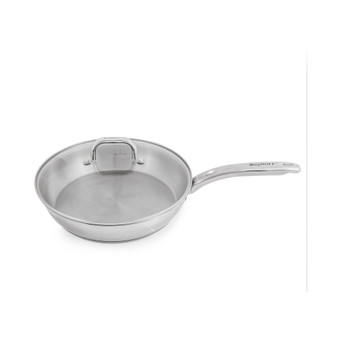 Belly 18/10 Stainless Steel 2.5 Quart Skillet with Glass Lid