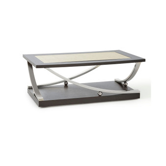 Ramsey 48" Wood and Metal Cocktail Table with Casters