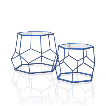Jestina Geometric 2-Piece Nesting Table Set