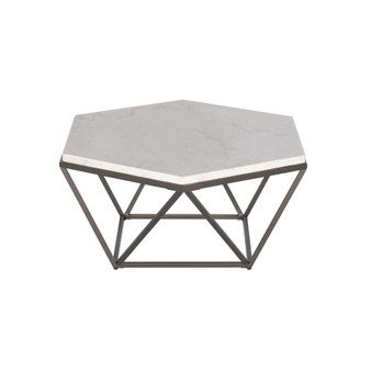 Corvus 36" Hexagonal Shape Marble Top Cocktail Table