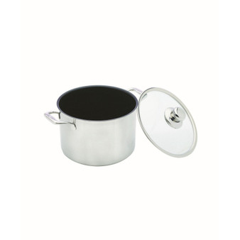 Nonstick Clad Stock Pot w/ Lid - 9.5" , 7.9 QT.