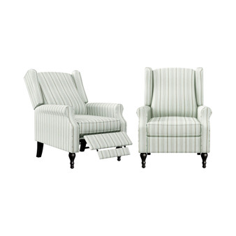 Tolkin Wingback Pushback Recliner Chairs, Set of 2