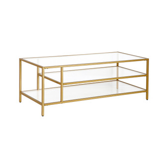 Winthrop Coffee Table with Shelves, 46" x 20"
