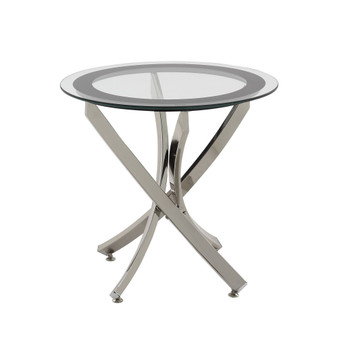 Yorkville Modern Glass Top End Table
