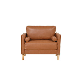 39.8"W Faux Leather Upholstered Morris Chair