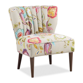 Lindley Floral Fabric Accent Chair