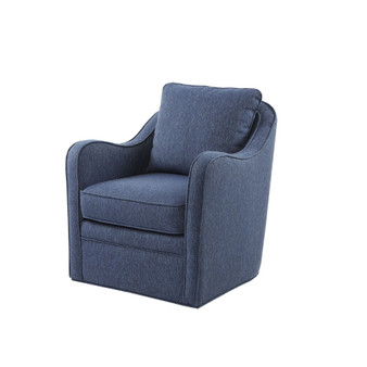 Madison Park Brianne Slub Weave Wide Seat Swivel Arm Chair