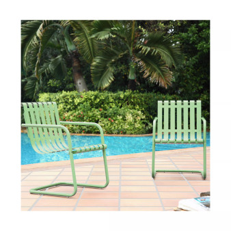 Gracie Stainless Steel Chair, Pair