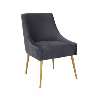 Beatrix Pleated Velvet Side Chair