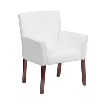 Executive Side Reception Chair With Mahogany Legs