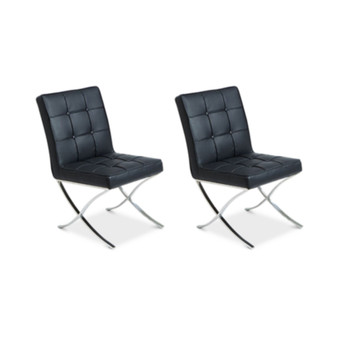 Kalem Set of 2 Leather Side Chairs