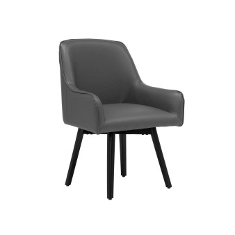 Spire Luxe Swivel Accent Chair with Arms, Guest/Dining/Office, Blended Leather
