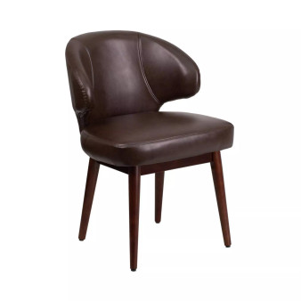 Ambrose Upholstered Accent Chair With Walnut Legs