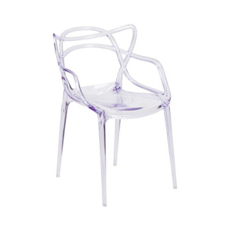 Transparent Fluid Style Stacking Side Chair