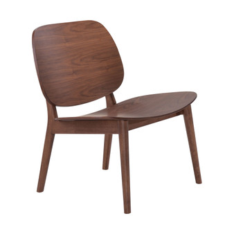 29" Wood Priest Mid-Century Modern Lounge Chair