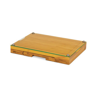 Toscana® by Concerto Glass Top Cutting Board with Cheese Tools