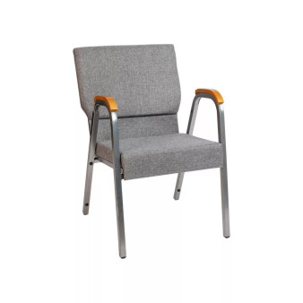 21" Stackable Church Chair With Arms