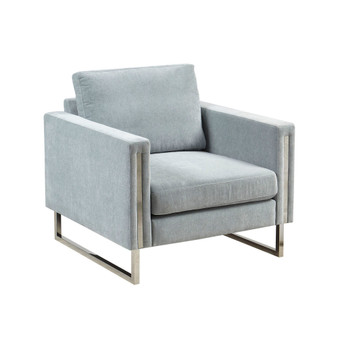 Madden 33" Wide Upholstered Metal Base Accent Lounge Chair