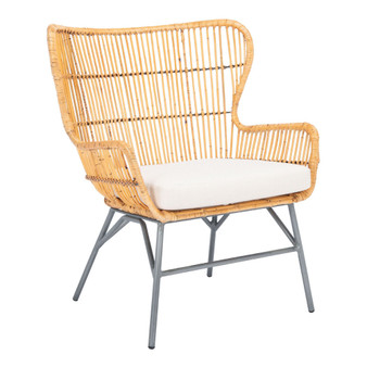 Lenu Rattan Accent Chair with Cushion
