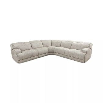Sebaston 5-Pc. Fabric Sectional with 3 Power Motion Recliners, Created for Macy's