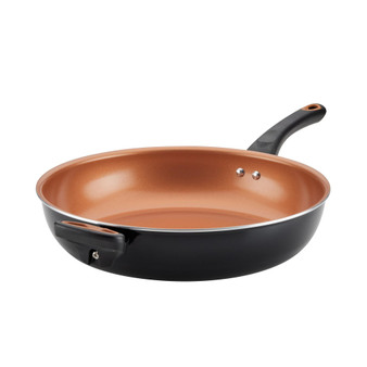 Glide Copper Ceramic Nonstick 12.5" Deep Skillet with Helper Handle