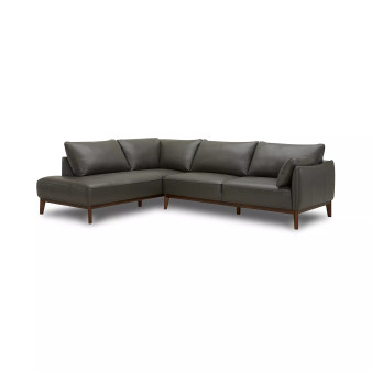 Jollene Leather 2-Pc. Sectional with Chaise, Created for Macy's