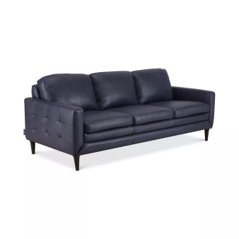 CLOSEOUT! Locasta 84" Tufted Leather Sofa, Created for Macy's