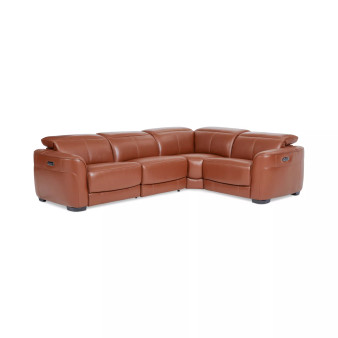 Lexanna 4-Pc. Leather Sectional with 2 Power Motion Recliners, Created for Macy's