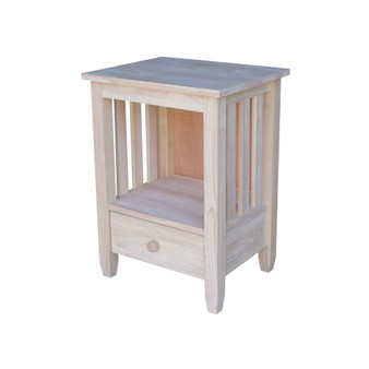 Mission Tall End Table with Drawer