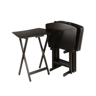 Anila 5-Piece Wood Snack Table Set