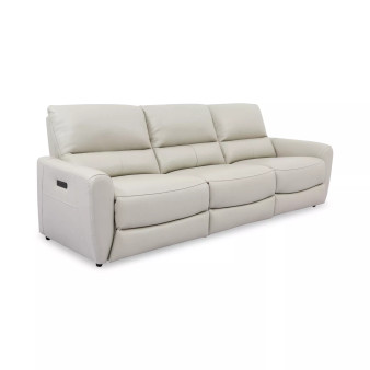 Danvors 3-Pc. Leather Sectional Sofa with 2 Power Recliners and Power Headrests