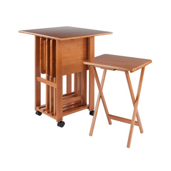 Sophia 5-Piece Wood Drop Leaf Top Snack Table Set