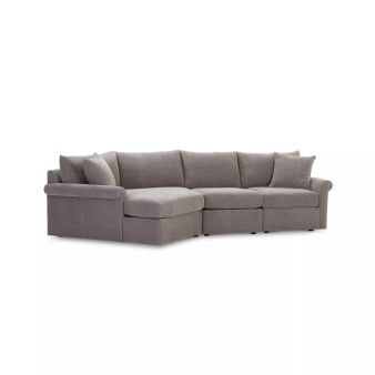 CLOSEOUT! Wedport 3-Pc. Fabric Modular Sectional with Cuddler Chaise, Created for Macy's