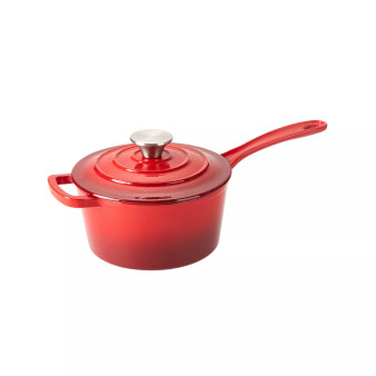 2 Quart Cast Iron 2 Piece Sauce Pan with Stainless Steel Knob Set