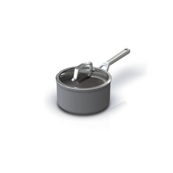 Foodi NeverStick Premium Hard-Anodized 2.5 Quart Saucepan with Glass Lid