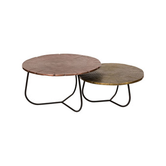Cross Section Coffee Table Set, 2 Piece