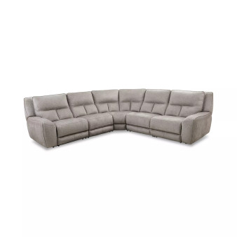 Terrine 5-Pc. Fabric Sectional with 3 Power Motion Recliners