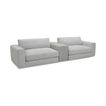CLOSEOUT! Roral 3-Pc. Fabric Sofa with Leather Arm Table