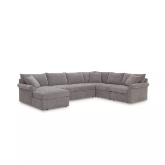 CLOSEOUT! Wedport 5-Pc. Fabric Modular Sectional with Chaise