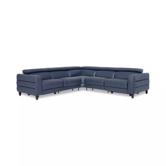 Silvanah 5-Pc. "L" Leather Sectional with 2 Power Recliners