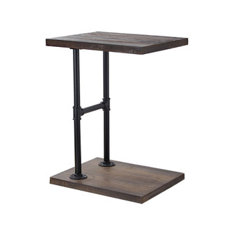 American Art Decor Modern Wood End Side Table
