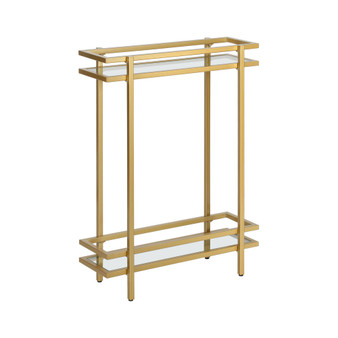 Robillard 22" Wide Metal and Glass Rectangular Console Table