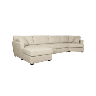 Elizabeth 3 Piece Stain-Resistant Fabric Cuddler Sectional