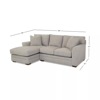 CLOSEOUT! Loranna 2-Pc. Fabric Sectional with Chaise