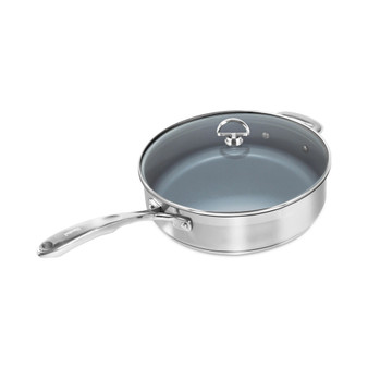 Induction 21 Steel 5-Qt. Sauté Skillet with Ceramic Coating & Glass Lid
