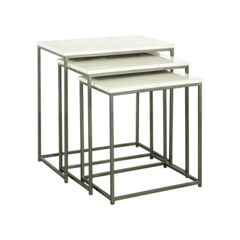 3 Piece Marble Top Nesting Table