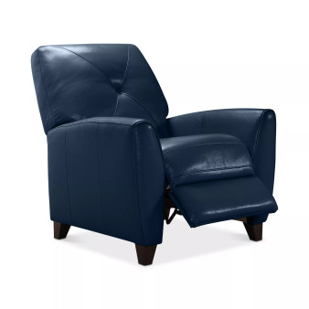 Myia Tufted Back Leather Pushback Recliner, Created for Macy's