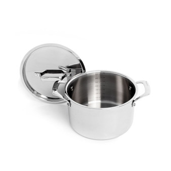 Professional 18/10 Stainless Steel Tri-Ply 4 Quart Stockpot with Lid